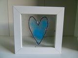Blue Copper Heart - Small Frame
