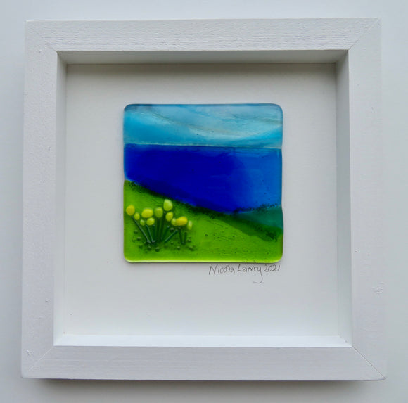 Daffodils with Cornish Coastal views - Small Frame