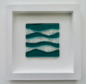 Teal Ocean Wave - Small Frame
