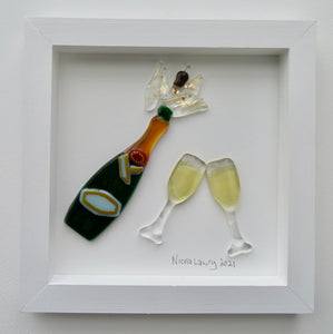 Champagne and Glasses - Small Frame